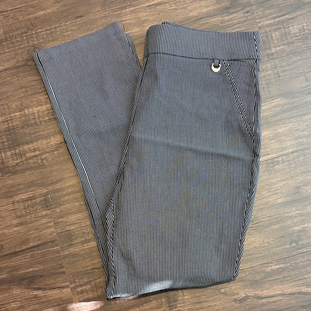 Patterned Black and White Pants